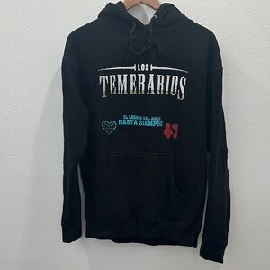 Los Temerarios Black Band Tour Hoodie Mexican Pop music Band Hispanic small